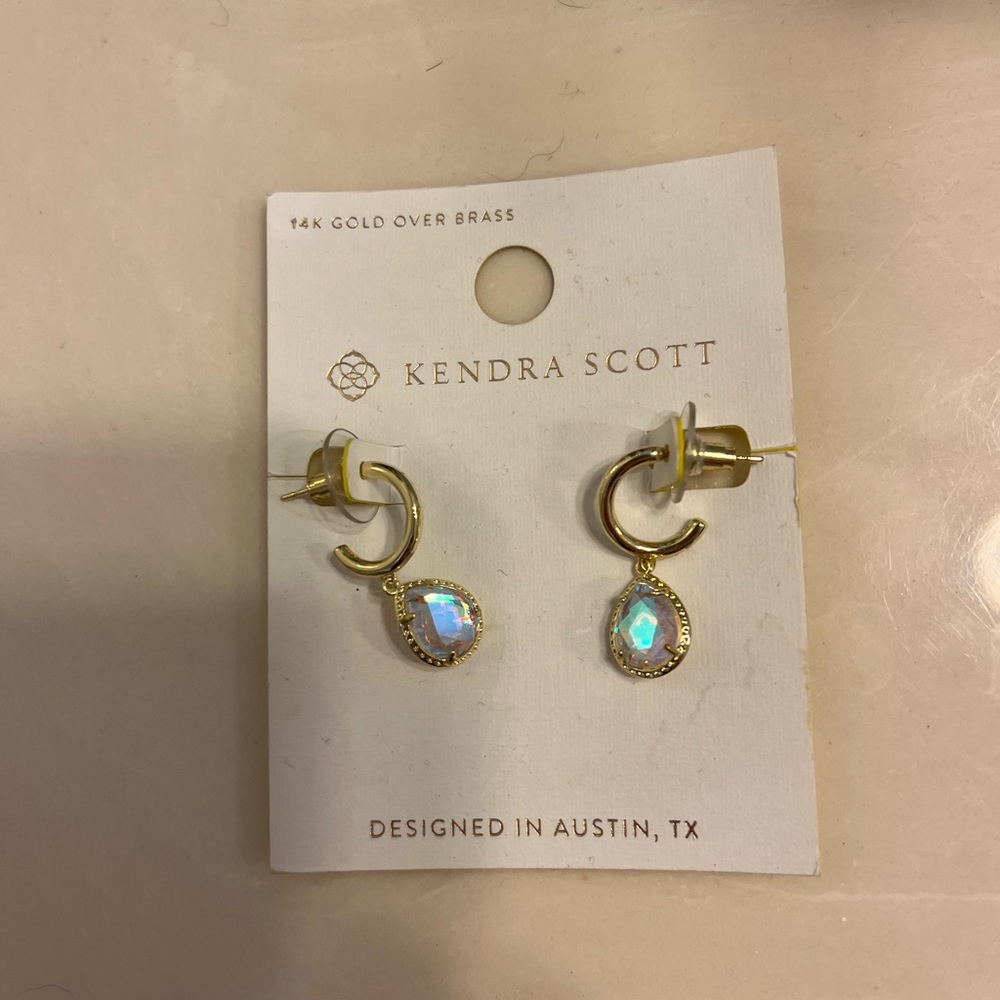 Kendra Scott Gold Opal Earrings